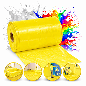 Bobina Lona Plastica Amarela Média 4x50