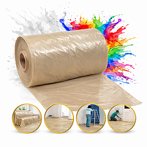 Bobina Lona Plástica Transparente Média 4x100