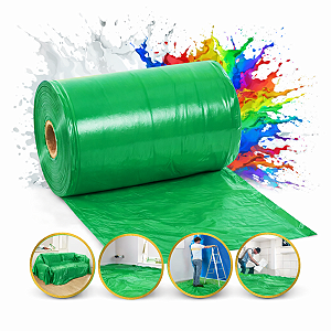 Bobina Lona Plástica Verde Média 4x100