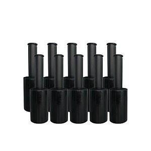 Kit 10 Rolos Filme Stretch Preto Pequeno 10mm x 120mm