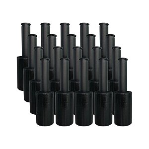 Kit 20 Rolos Filme Stretch Preto Pequeno 10mm x 120mm