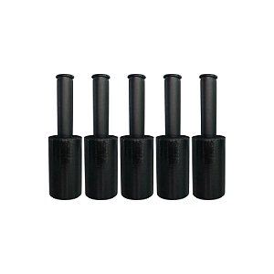Kit 5 Rolos Filme Stretch Preto Pequeno 10mm x 120mm