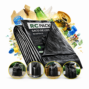 Saco De Lixo 200 Litros Super Reforçado - Preto 100 unidades