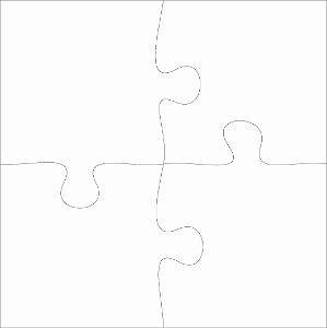 Quebra Cabeça 15x15 4 peças