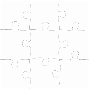 Quebra Cabeça 15x15 9 peças