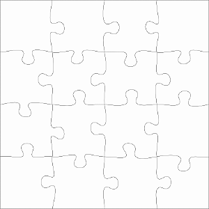 Quebra Cabeça 15x15 16 peças