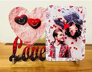 Porta Retrato Love em mdf