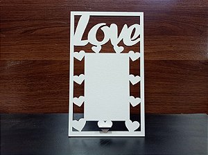 Porta Retrato Love Corações em mdf
