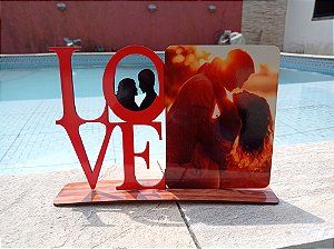 Porta Retrato Love Casal em mdf