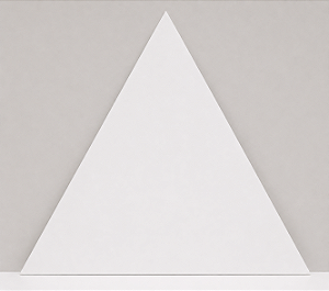 Triangulo 40 cm de base e 35 cm de altura resinado ara sublimação