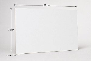 Placa de MDF Branco 59 × 39 cm – 3 mm
