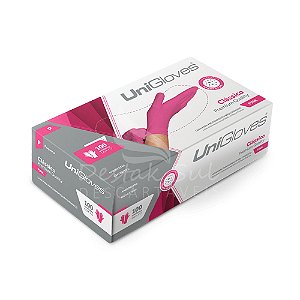Luva Latex Unigloves Pink P Caixa 100 Unidades
