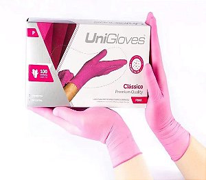 Luva Latex Unigloves Pink M