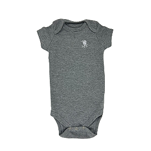 Body Bebe - Manga Curta - Cinza Claro