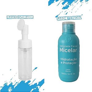 Kit Sabonete Facial Di grezzo - Micelar  + 1 Frasco Pump Espumador
