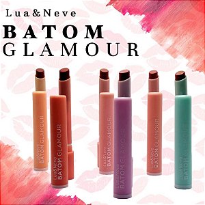 Batom Bala Cobertura Extrema Hidratante Glamour Lua e Neve