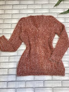 Tricot em fio peluciado