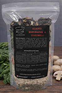 RISOTO ESPINAFRE E COGUMELOS