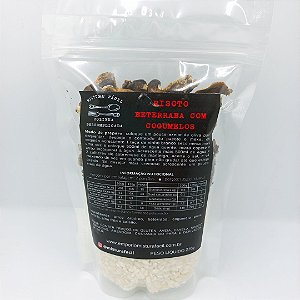 RISOTO BETERRABA COM COGUMELOS