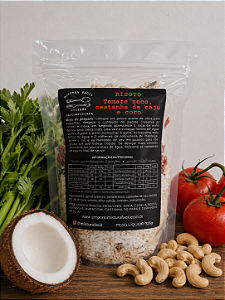 RISOTO TOMATE SECO, CASTANHA DE CAJU E LEITE DE COCO