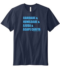 Camiseta Masculina Básica Ágape Cárita | Motivos Blue