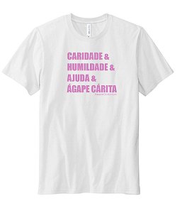 Camiseta Masculina Básica Ágape Cárita | Motivos Pink