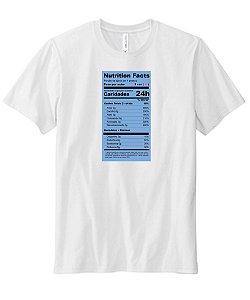 Camiseta Masculina Básica Ágape Cárita | Nutrition Fact Blue