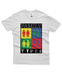 Ágape Carita®️ Family Types ::: Camiseta Exclusiva ::: Branca