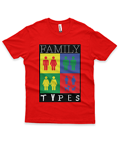 Ágape Carita®️ Family Types ::: Camiseta Exclusiva :::  Vermelha