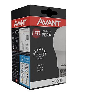 LAMPADA LED BRANCA 6500K 07W  AVANT