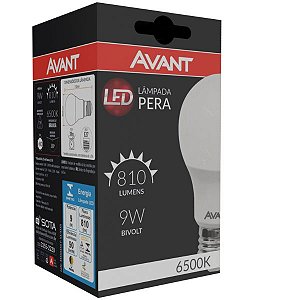 LAMPADA LED BRANCA 6500K 09W AVANT