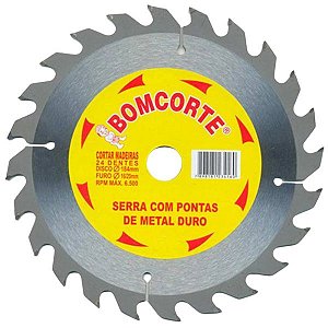 Disco de Corte de Madeira 4 1/2X20mm 24 dentes - Bom Corte