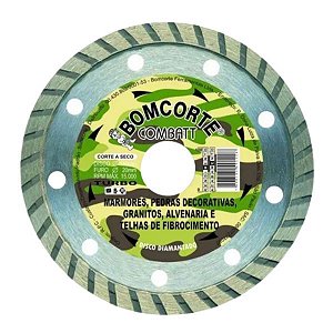 Disco Diamantado 4 1/2X20mm Turbo Seco Combatt