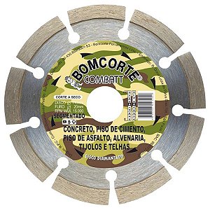 Disco Diamantado 4 1/2X20mm Segmentado Seco Combatt
