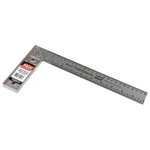 ESQUADRO CABO DE ALUMINIO 30CM - MAX