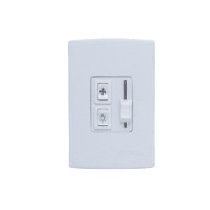 CONTROLE VENTILADOR DESLIZANTE + 1 LAMPADA BRANCO - QUALITRONIX