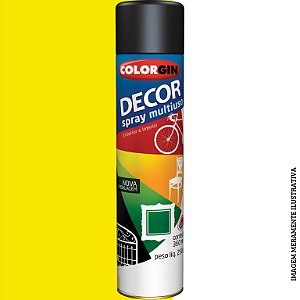 TINTA SPRAY DECOR AMARELO 360ML          -COLORGIN