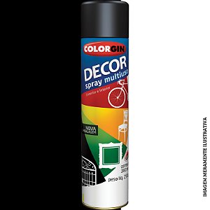 TINTA SPRAY DECOR PRETO FOSCO 360ML      -COLORGIN