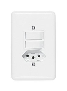 INTERRUPTOR 2S + TOMADA 20A STYLUS - ILUMI
