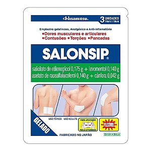 Salonsip Emplastro Gelado 14x10cm Envelope Com 3 Unidades