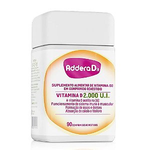 Suplemento Addera D3 2.000UI 90 Comprimidos Revestidos
