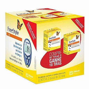 Pack Promocional FreeStyle Lite Com 100 Tiras-Teste