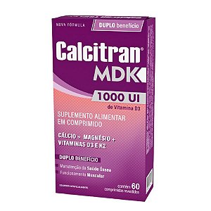 Suplemento Alimentar Calcitran MDK 1.000UI 60 Comprimidos Revestidos