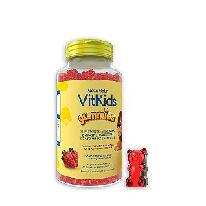 Suplemento Colic Calm VitKids Gummies Sabor Morango 60 Gomas