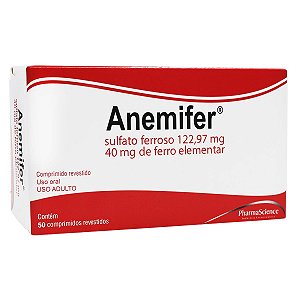 Suplemento Alimentar Anemifer 40mg 50 Comprimidos Revestidos