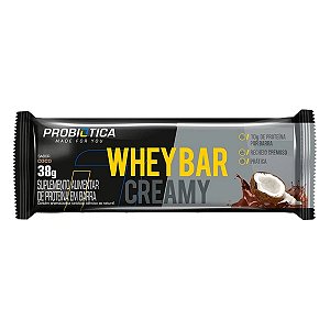 Suplemento Em Barra Whey Bar Creamy Probiótica Sabor Coco 38g