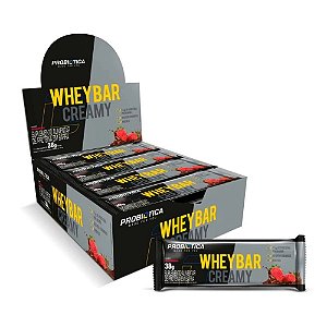 Whey Bar Creamy Probiótica Morango 12 Unidades De 38g Cada