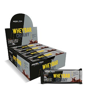Whey Bar Creamy Probiótica Chocolate 12 Unidades De 38g Cada
