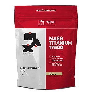 Suplemento Em Pó Mass Titanium 17500 Baunilha Refil 3Kg
