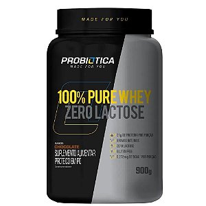 100% Pure Whey Zero Lactose Probiótica Chocolate Pote 900g